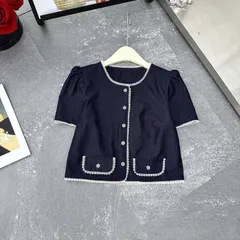 Áo sơ mi bò giấy TH phối ren dáng croptop siêu xinh dễ mặc - May0915