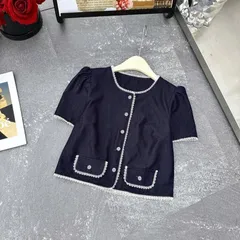 Áo sơ mi bò giấy TH phối ren dáng croptop siêu xinh dễ mặc - May0915