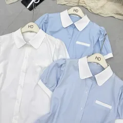 Áo sơ mi công sở HD phối cổ trẻ trung, thiết kế đơn giản dễ mặc - May0915
