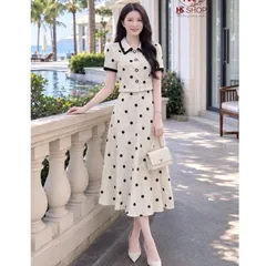 Sét Váy Chấm Bi HS Thiết Kế Sang Trọng Phong Cách Thời Trang Hiện Đại Cho Nữ - May0915