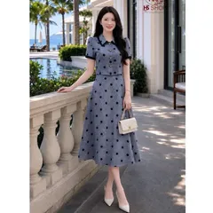 Sét Váy Chấm Bi HS Thiết Kế Sang Trọng Phong Cách Thời Trang Hiện Đại Cho Nữ - May0915