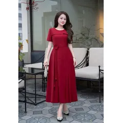 Váy công sở dáng xoè eo siêu xinh tôn dáng, chất chéo ý ko nhăn nhàu - May0915