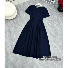 Váy công sở dáng xoè eo siêu xinh tôn dáng, chất chéo ý ko nhăn nhàu - May0915