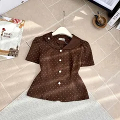 Áo sơ mi công sở cổ sen đính hoa xinh xắn, Áo sơ mi ký giả form vừa vặn tôn dáng - May0915