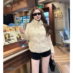 Áo khoác phao siêu nhẹ NY 9311 có mũ tháo rời cổ cao siêu ấm - May0915