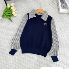 Áo len dài tay phối cổ sơ mi trẻ trung phong cách DP866 - May0915
