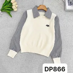 Áo len dài tay phối cổ sơ mi trẻ trung phong cách DP866 - May0915