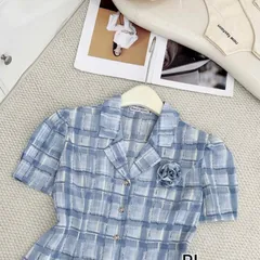Áo sơ mi công sở cổ vest thanh lịch chất vải mềm mát, Áo PL siêu xinh - May0915