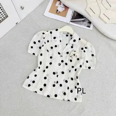 Áo sơ mi công sở cổ vest thanh lịch chất vải mềm mát, Áo PL siêu xinh - May0915