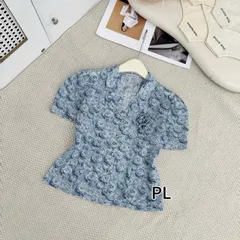Áo sơ mi công sở cổ vest thanh lịch chất vải mềm mát, Áo PL siêu xinh - May0915