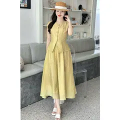 Sét váy đũi tằm siêu hot, sét váy đi biển cực xinh - Nữ Women - May0915