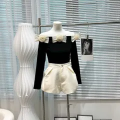Áo thun trễ vai đính nơ hoa cực xinh - Mây Boutique HN