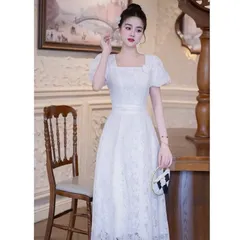 Váy ren dự tiệc, váy công sở ren mềm kèm tag hoa cực sinh - May0915