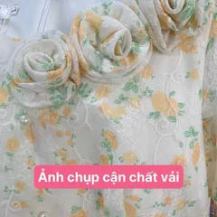 Váy công sở, váy đi tiệc hoa nhí cực xinh, chất đũi mềm mát không nhăn nhàu - May0915