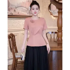 Áo sơ mi công sở dáng pelum giấu bụng, tôn dáng - May0915