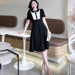 Váy công sở váy dáng xoè phối tơ voan trẻ trung - May0915