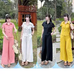Sét bộ đũi mềm mát, kiểu dáng trẻ trung, quần 2 lớp ko lo lộ mỏng - May0915