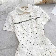 Váy xếp li đuôi cá cổ sen trẻ trung tôn dáng. Váy mặc đi làm đi chơi đều đẹp - May0915