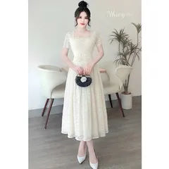 Váy dự tiệc ren hoa eo tôn dáng sang chảnh - May0915