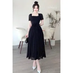 Váy dự tiệc ren hoa eo tôn dáng sang chảnh - May0915