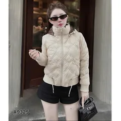 Áo phao nữ A9325 có mũ tháo rời form bo gấu trẻ trung gọn dáng - May0915
