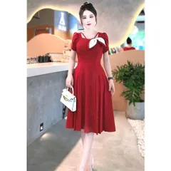 Váy xếp ly đính nơ siêu tôn dáng Nữ Women - Mayshop