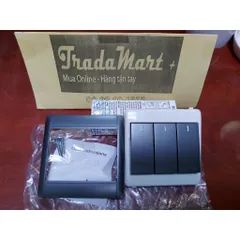 [Hàng chính hãng Hager] - Công tắc ba 2 chiều màu Carbon WGL132CA Hager