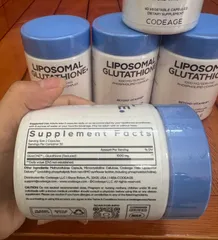 Viên uống hỗ trợ dưỡng sáng da của Mỹ cải thiện nám Hãng CODEAGE Liposomal Glutathione 1000mg 60 viên 