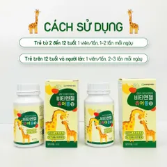 Kẹo Canxi Hươu Cao Cổ Hàn Quốc Hộp 2 Lọ 240 Viên, Tăng Chiều Cao Cho Bé, Phát Triển Trí Thông Minh, Giúp Bé Ăn Ngon Mệng 836146