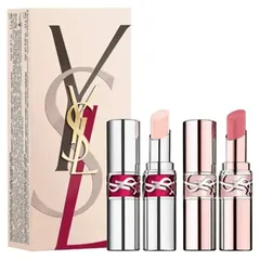(CTy NK) Set 2 Son Dưỡng Yves Saint Laurent YSL Candy Glow - Dưỡng Ẩm Môi Mềm Mịn, YSL 44B Nude & 1B Pink Sunrise, Món Quà Làm Đẹp Tuyệt Vời
