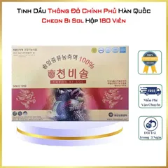 Tinh Dầu Thông Đỏ Chính Phủ Cheon Bi Sol hộp 180 Viên Hàn Quốc Giảm Mỡ Máu, Tiểu Đường, Huyết áp 836202