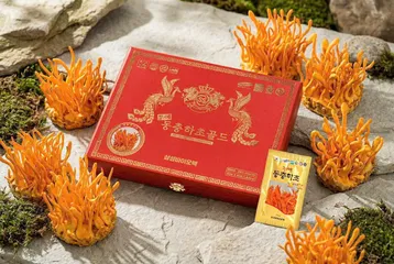 Nước Đông Trùng Hạ Thảo Hộp Gỗ ĐỎ Dream 60 gói MỚI
