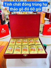 Nước Đông Trùng Hạ Thảo Hộp Gỗ ĐỎ Dream 60 gói MỚI