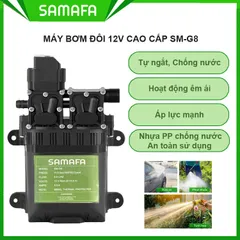 Máy bơm đôi tăng áp lực nước mini 12V SM-G8, tự ngắt, công suất lớn