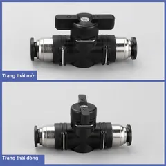 Van chịu lực khí nén BUC 8mm, 10mm kết nối nhanh, độ bền cao, chống mài mòn