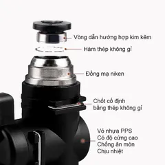Van chịu lực khí nén BUC 8mm, 10mm kết nối nhanh, độ bền cao, chống mài mòn