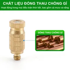 Béc đồng phun sương số 1-2-3-4-5-6-7-8 phun sương làm mát quán cà phê, tưới rau, hoa