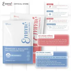 [BEBU] COMBO 10 Mặt Nạ Emmie Sinh Học Phôi Dừa Bio Cellulose Emmie by HappySkin 5 Mask B5 5 Mask B3 Dưỡng Da