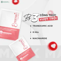 [BEBU] COMBO 10 Mặt Nạ Sinh Học Emmié Deep Hydrating Whitening Bio-Cellulose 8HAs B3 Cấp Ẩm Sâu Dưỡng Sáng Da