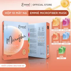 [BEBU] Hộp Mặt Nạ Emmié Microfiber Mask Bộ Sưu Tập Cầu Sung Dừa Đủ Xoà 10 Miếng x 28g Dưỡng Sáng Cấp Ẩm