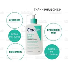 [Chính Hãng] Sữa Rửa Mặt CeraVe Foaming Facial Cleanser Bản Mỹ 355ml - 473ml BẢN MỸ USA