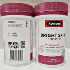 Viên uống Swisse Beauty Bright Skin Booster |60/120 viên| Làm sáng da/Nuôi dưỡng & Cải thiện chất lượng làn da từ sâu bên trong [S/P Chuẩn Úc không tem]