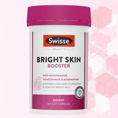 Viên uống Swisse Beauty Bright Skin Booster |60/120 viên| Làm sáng da/Nuôi dưỡng & Cải thiện chất lượng làn da từ sâu bên trong [S/P Chuẩn Úc không tem]