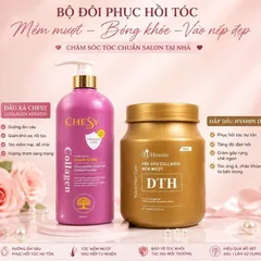Bộ Đôi Nuôi Dưỡng Tóc Dầu Xả CHESY Và Kem Ủ Tóc HYAMIN DTH