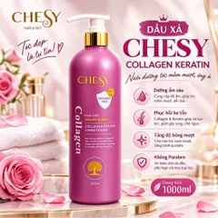 💗 DẦU XẢ CHESY COLLAGEN KERATIN 1000ML – TÓC MỀM MƯỢT, DỄ CHẢI