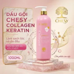 🩷 DẦU GỘI CHESY COLLAGEN KERATIN 1000ML – CHO TÓC KHÔ XƠ, UỐN NHUỘM
