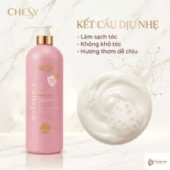 🩷 DẦU GỘI CHESY COLLAGEN KERATIN 1000ML – CHO TÓC KHÔ XƠ, UỐN NHUỘM
