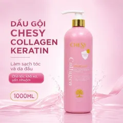 🩷 DẦU GỘI CHESY COLLAGEN KERATIN 1000ML – CHO TÓC KHÔ XƠ, UỐN NHUỘM