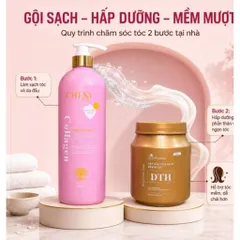 Combo Gội Chesy Collagen 1000ml & Hấp Dầu Phục Hồi Tóc Hyamin DTH 1000ml – Chuẩn Salon Tại Nhà
