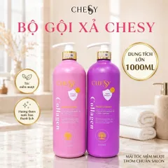 Cặp Dầu Gội Xả Chesy 1000ml Chính Hãng - Siêu Mềm Mượt, Lưu Hương Suốt 48H, Phục Hồi Tóc Khô Xơ Rụng